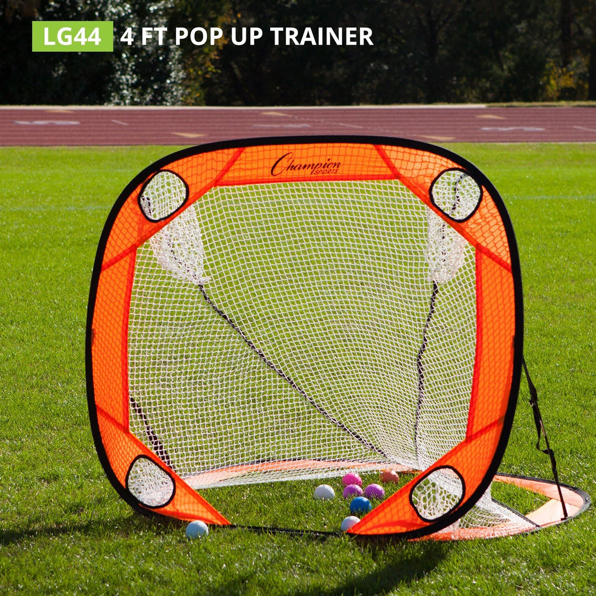 Champion Sports Lacrosse Training Goal: Pop Up & Backyard Shooting Net