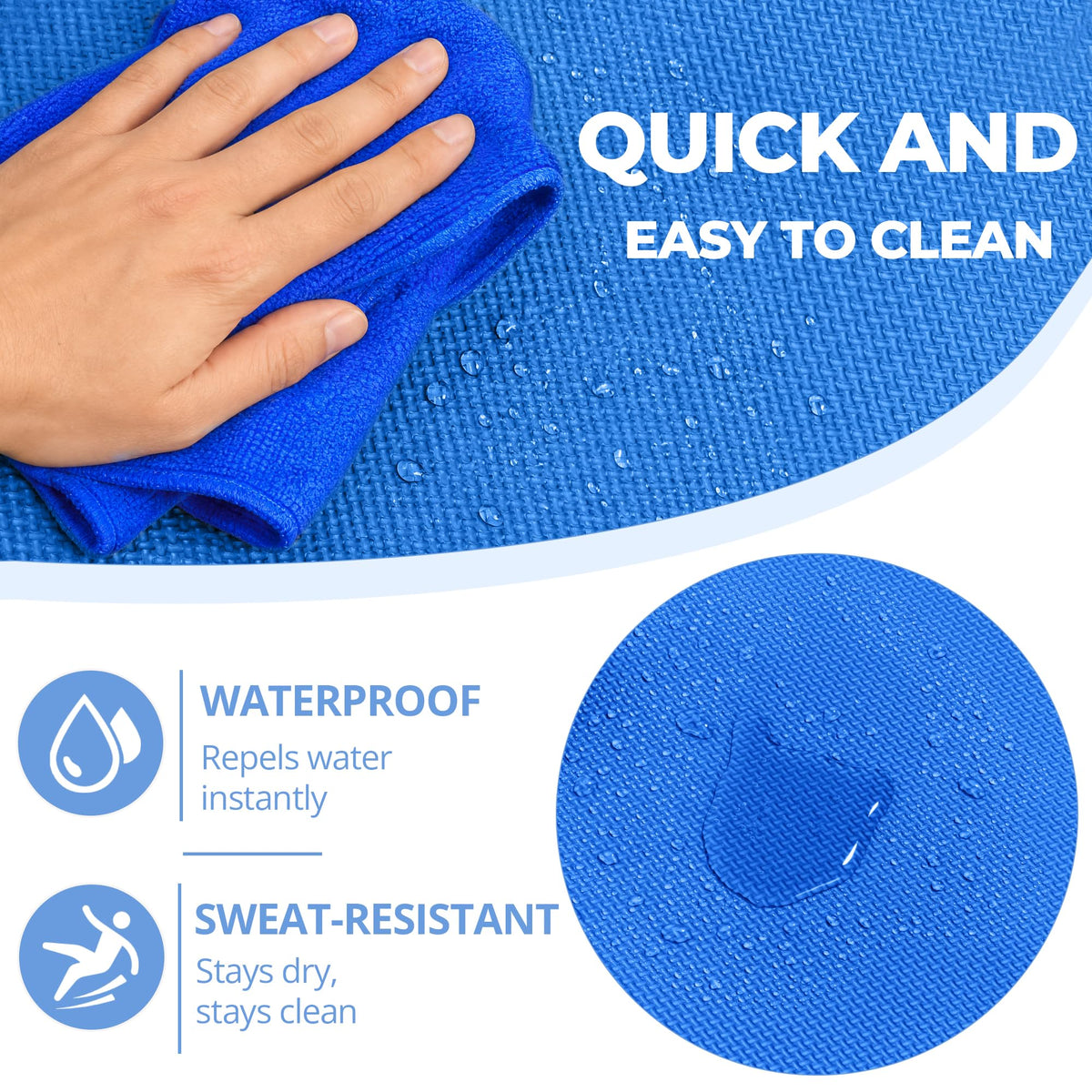 HulkFit Puzzle Exercise Mat, 1/2 Inch EVA Interlocking Foam Gym Flooring for Home Gym, Garage, Apartments, Shock-Absorbing Floor Tiles Workout Mat for Workout Equipment, MMA, Gymnastics, 36 Tiles