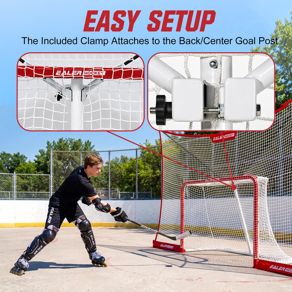 EALER Heavy Duty Hockey Training System â Goals, Backstops & Shooting Practice Nets for Ice & Street Hockey