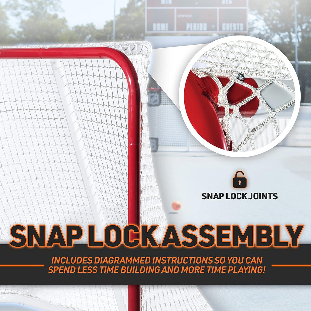 Franklin Sports NHL Steel Street + Roller Hockey Goal Set