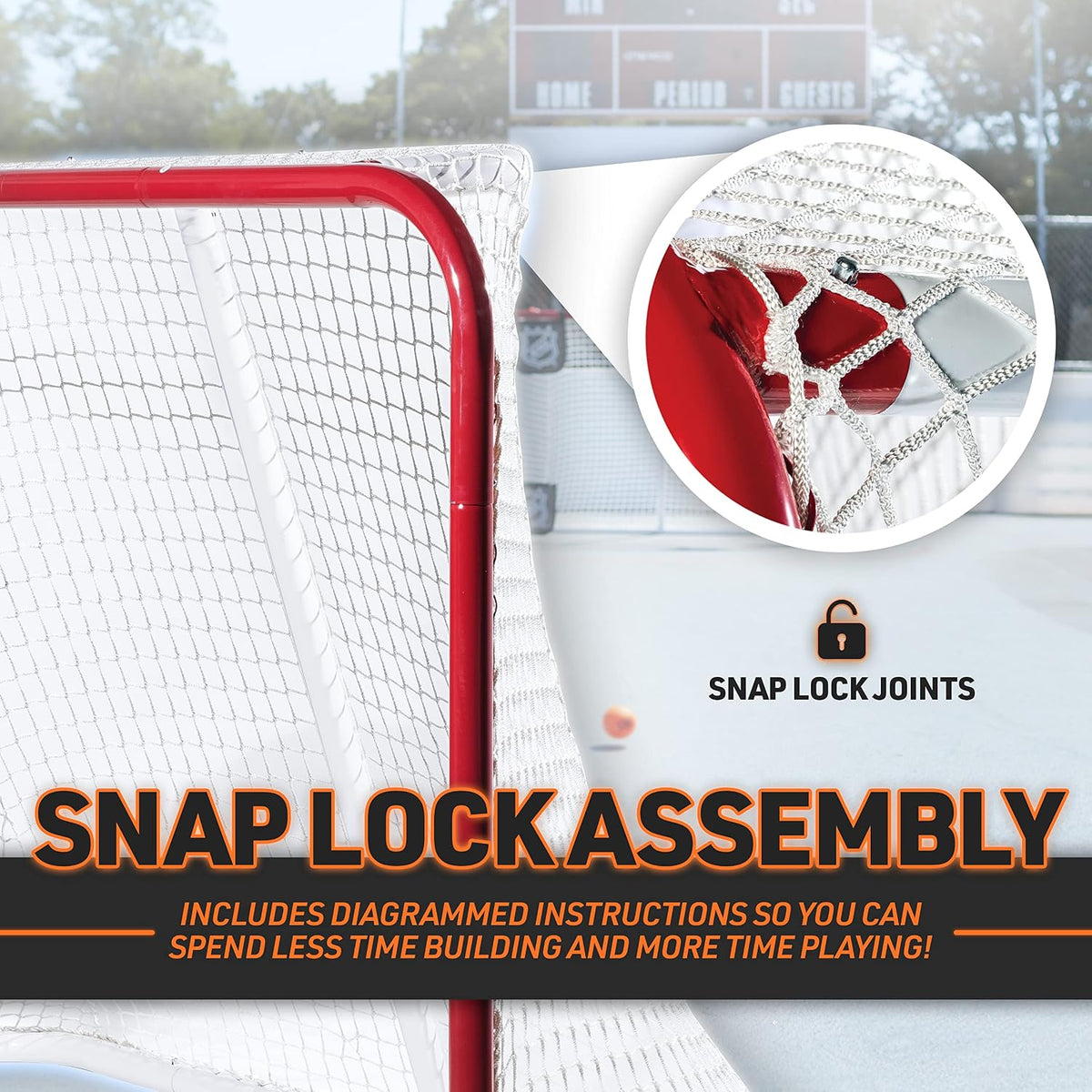 Franklin Sports NHL Steel Street + Roller Hockey Goal Set