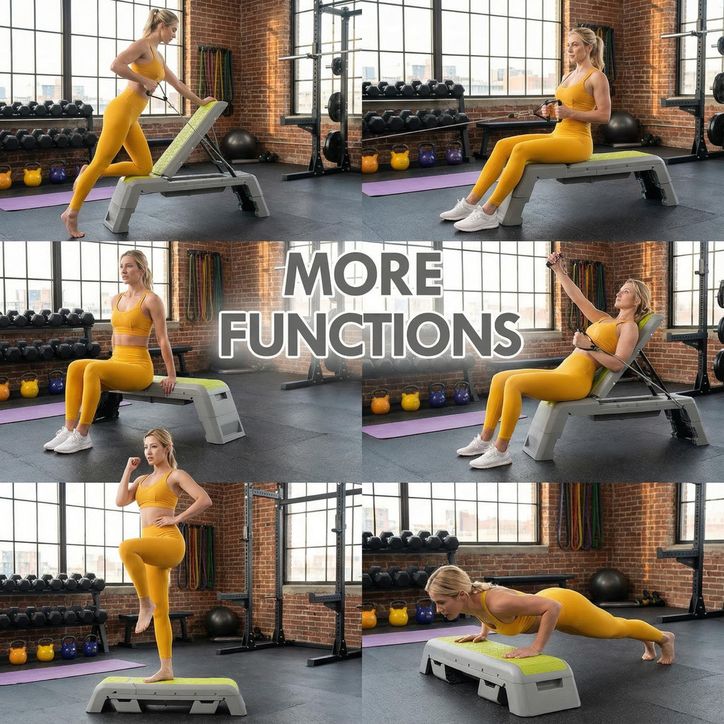 leikefitness Exercise Step Platform, Multifunctional Aerobic Deck