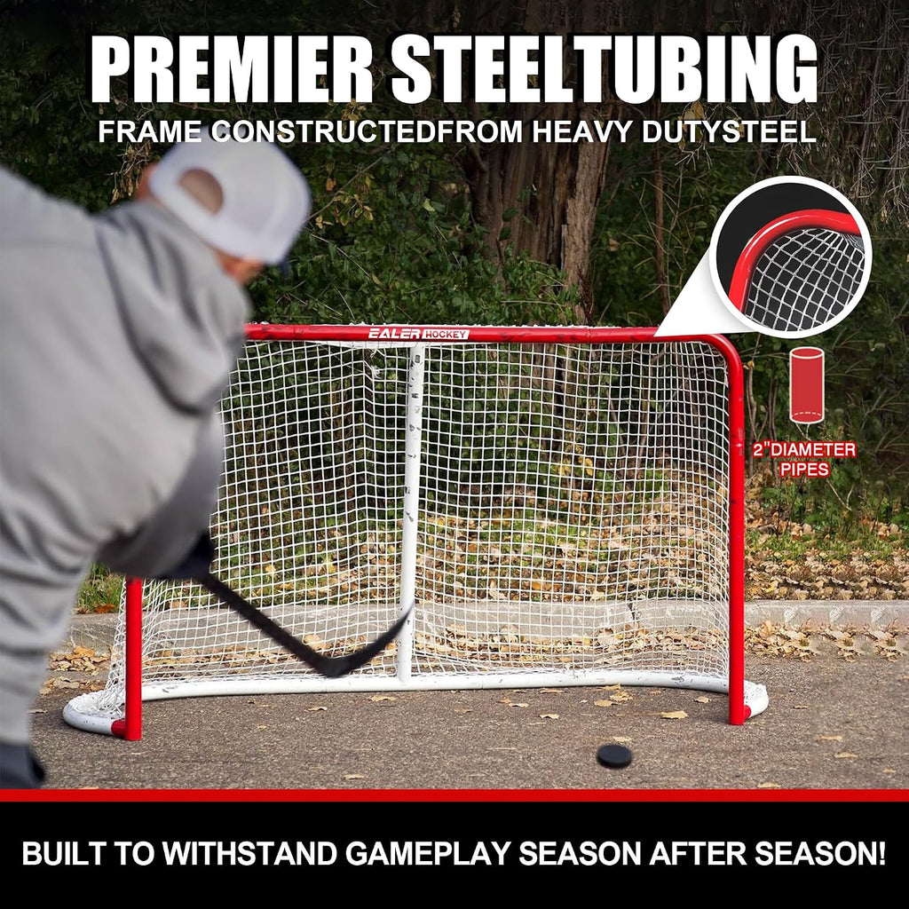 EALER Heavy Duty Hockey Training System â Goals, Backstops & Shooting Practice Nets for Ice & Street Hockey