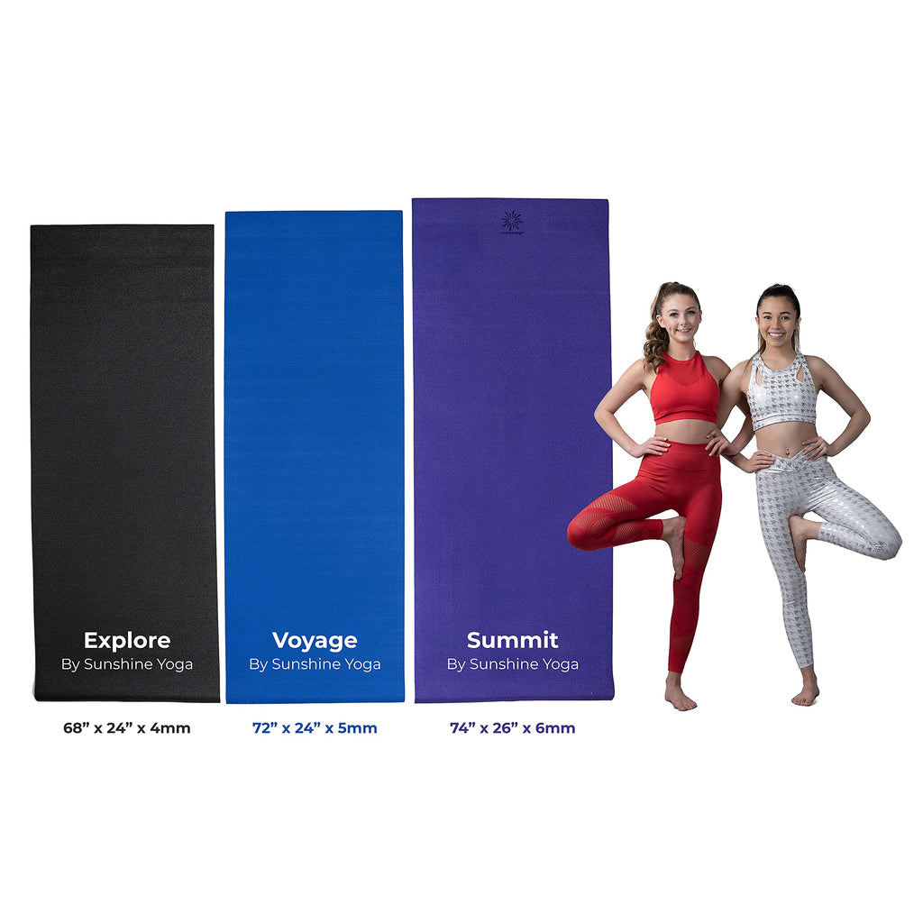 Voyage 5mm Studio Yoga Mats, 10 Pack, 72x24in