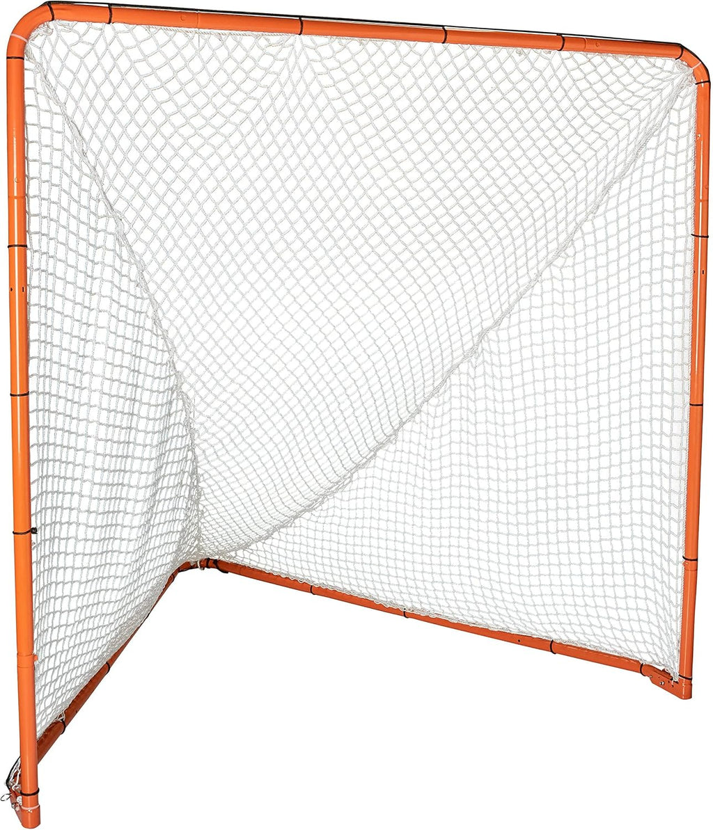 EZGoal Lacrosse Folding Goal, 6 x 6-Feet, Orange