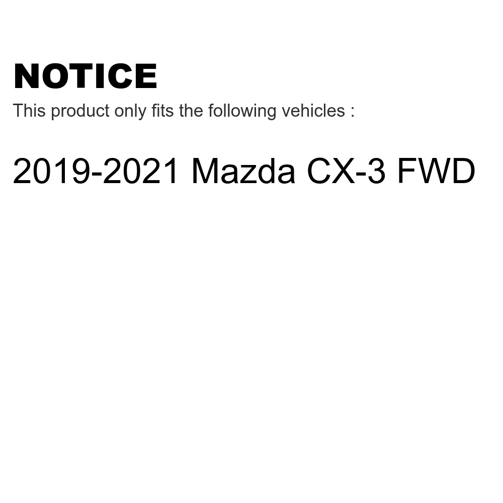 Transit Auto - Front Rear Coated Drilled Slotted Disc Brake Rotors And Semi-Metallic Pads Kit For 2019-2021 Mazda CX-3 FWD KDS-100840