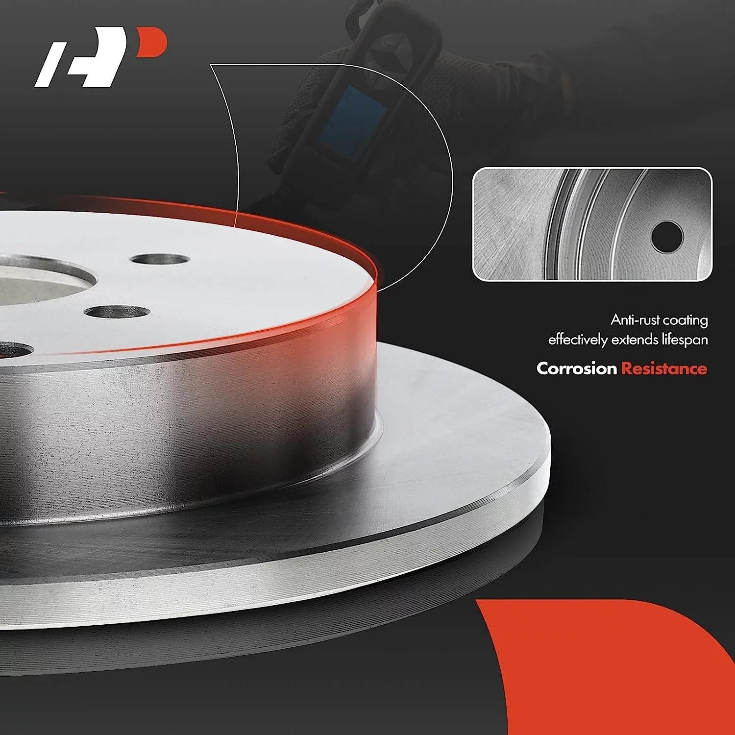 A-Premium 11.48 inch(292 mm) Rear Solid Disc Brake Rotors + Ceramic Pads Kit Compatible with Select Nissan Models - Altima 2002-2020, Juke 2011-2017, Maxima 2004-2008, Sentra 2007-2019, 6-PC Set