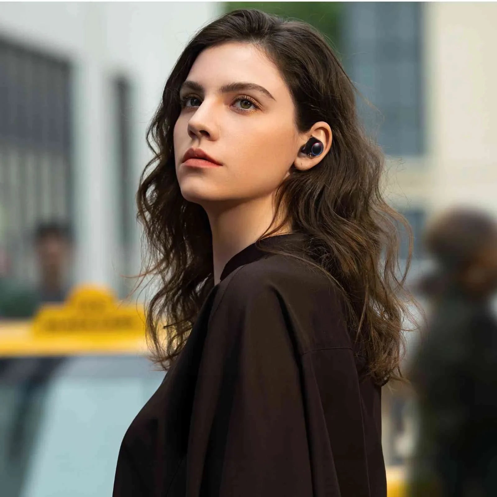 UrbanX True Wireless Bluetooth Earbuds + Charging Case, Midnight Dual Connect, IPX5 Water Resistance, Bluetooth 5.2 Connection, Balanced, Bass Boost Compatible with Amazon Fire HD 8 Plus (2020)