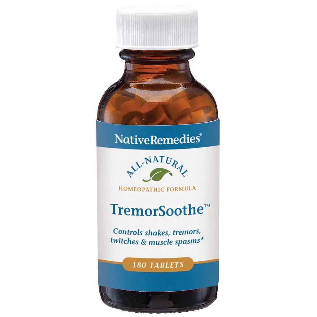 NativeRemedies TremorSoothe - Natural Homeopathic Formula to Temporarily Control Shakes, Tremors, Muscle Spasms and Twitches -180 Tablets