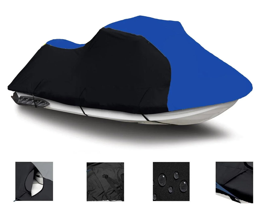 Dark / BLUE HEAVY-DUTY Cover Compatible for Polaris SL650 SL 750 JetSki Jet Ski PWC Cover 1992 1993 1994 1995 TOP OF THE LINE 1-2 Seater