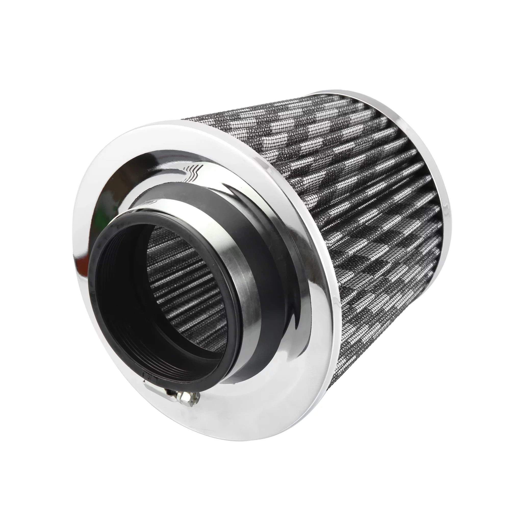 1pcs 2.7" 70mm Reducer Ring Inlet Cold Air Intake Cone Individuals Washable Clamp on Dry Air Filter Carbon Fiber Pattern
