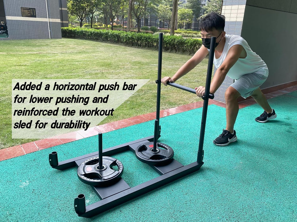 Weight Sled for Training Push Pull Workout Sled Football Speed Training Equipment Fitness Sled for Athletic Exercise, Speed Improvement and Strength Training