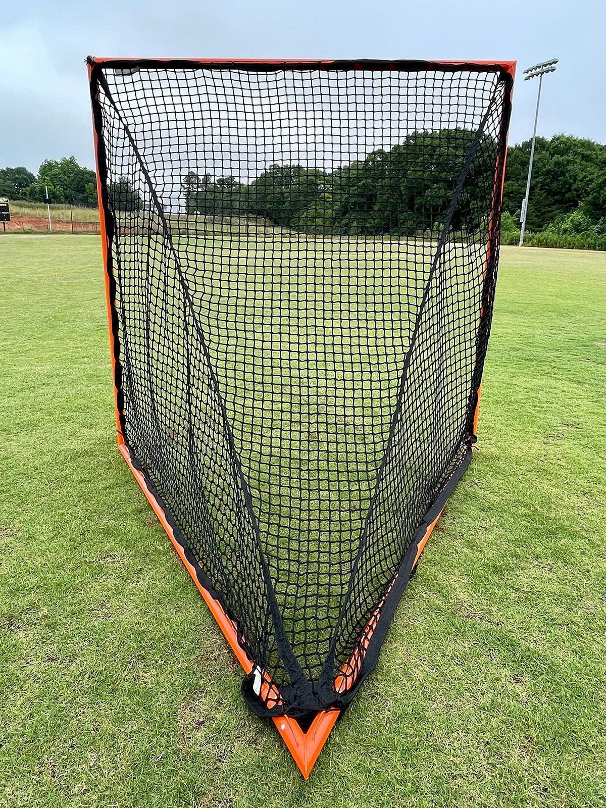 CRANKSHOOTER High School Lacrosse Goal, 6x6x7', 6mm White or Black Net Included
