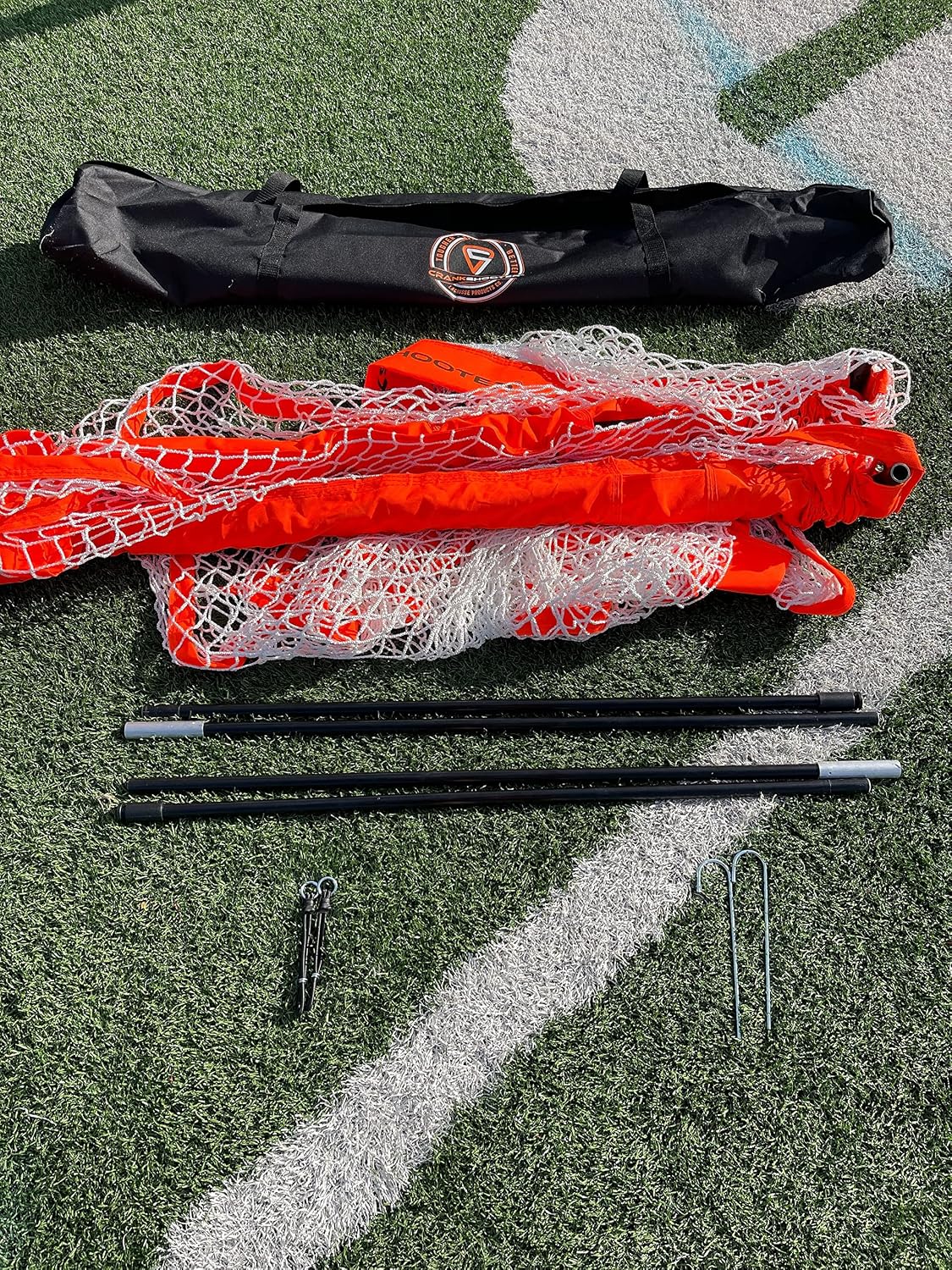 CrankshooterÂ® Portable, Foldable Lacrosse Goal. Two Sizes: 6'X 6' or 4'X 4' Put Up & Take Down in Seconds