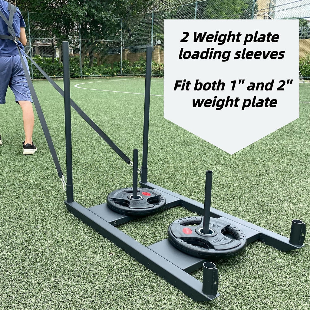 Weight Sled for Training Push Pull Workout Sled Football Speed Training Equipment Fitness Sled for Athletic Exercise, Speed Improvement and Strength Training