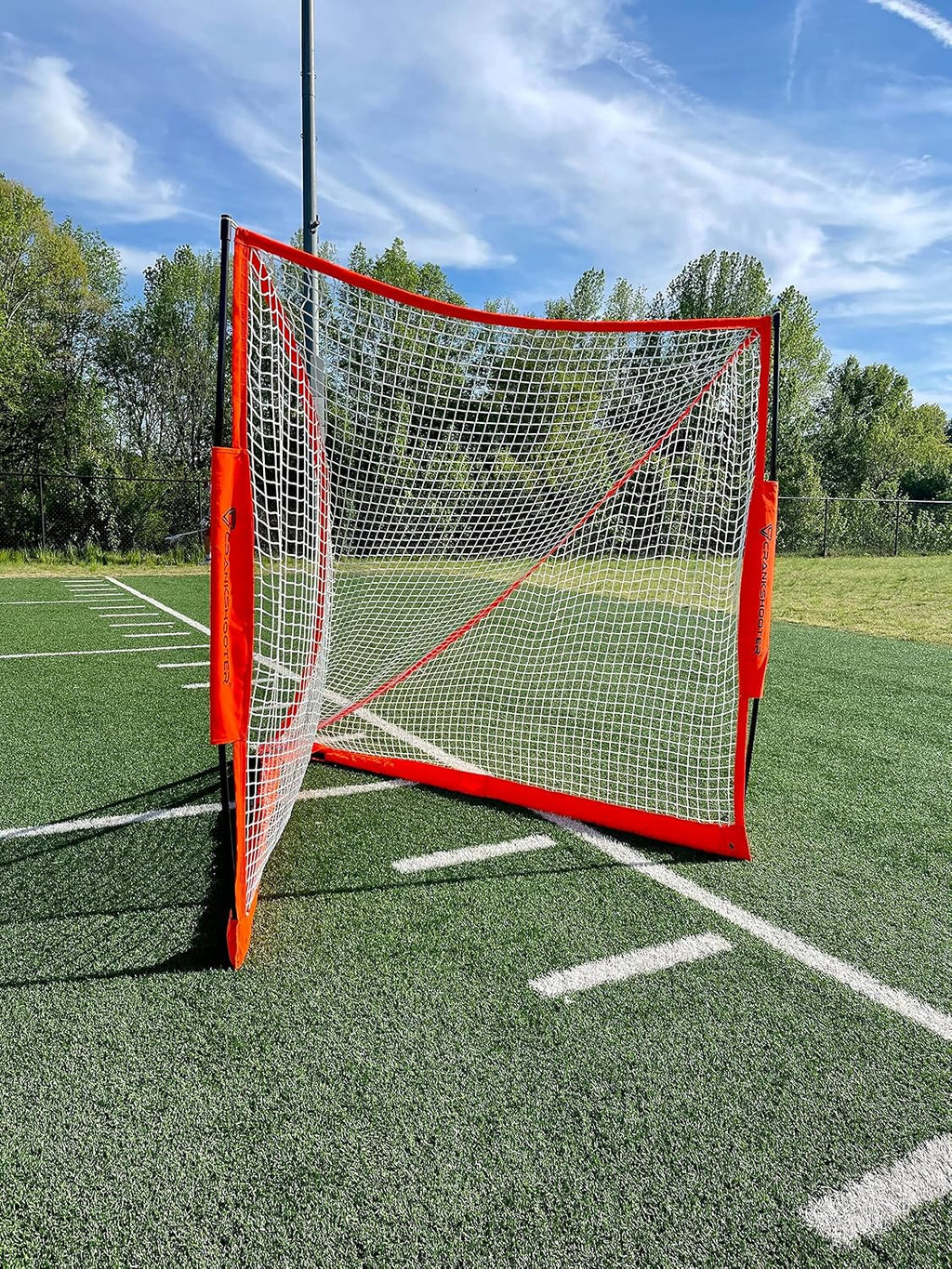 CrankshooterÂ® Portable, Foldable Lacrosse Goal. Two Sizes: 6'X 6' or 4'X 4' Put Up & Take Down in Seconds