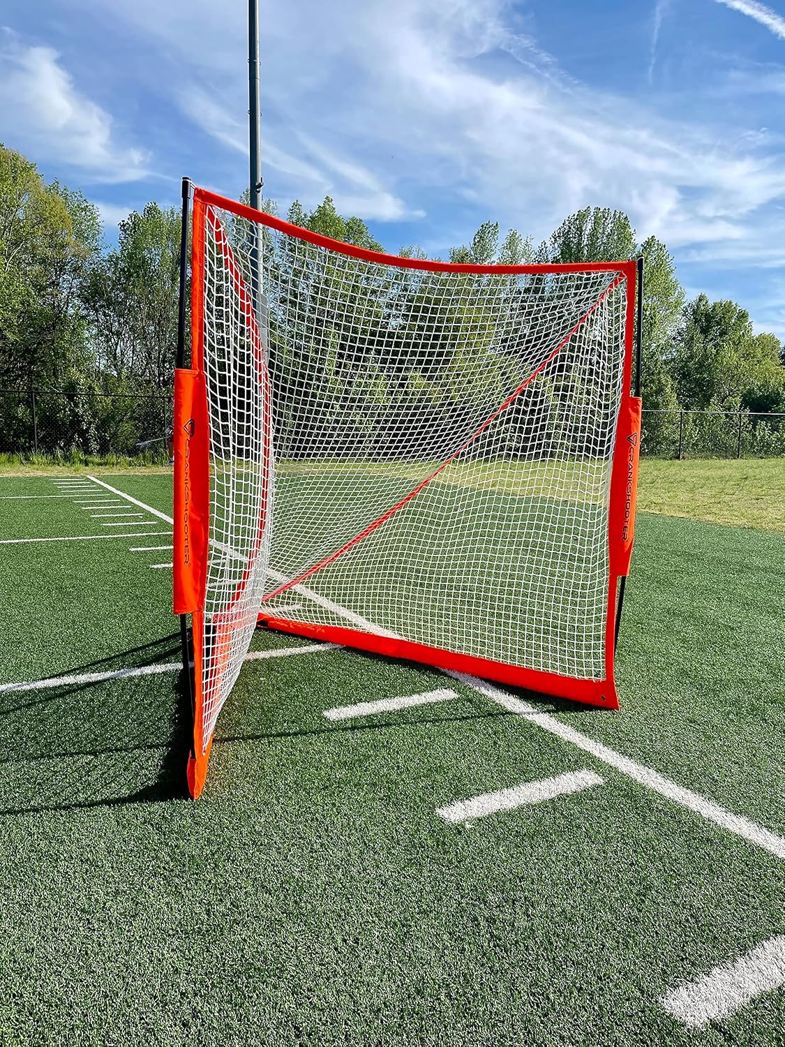 CrankshooterÂ® Portable, Foldable Lacrosse Goal. Two Sizes: 6'X 6' or 4'X 4' Put Up & Take Down in Seconds