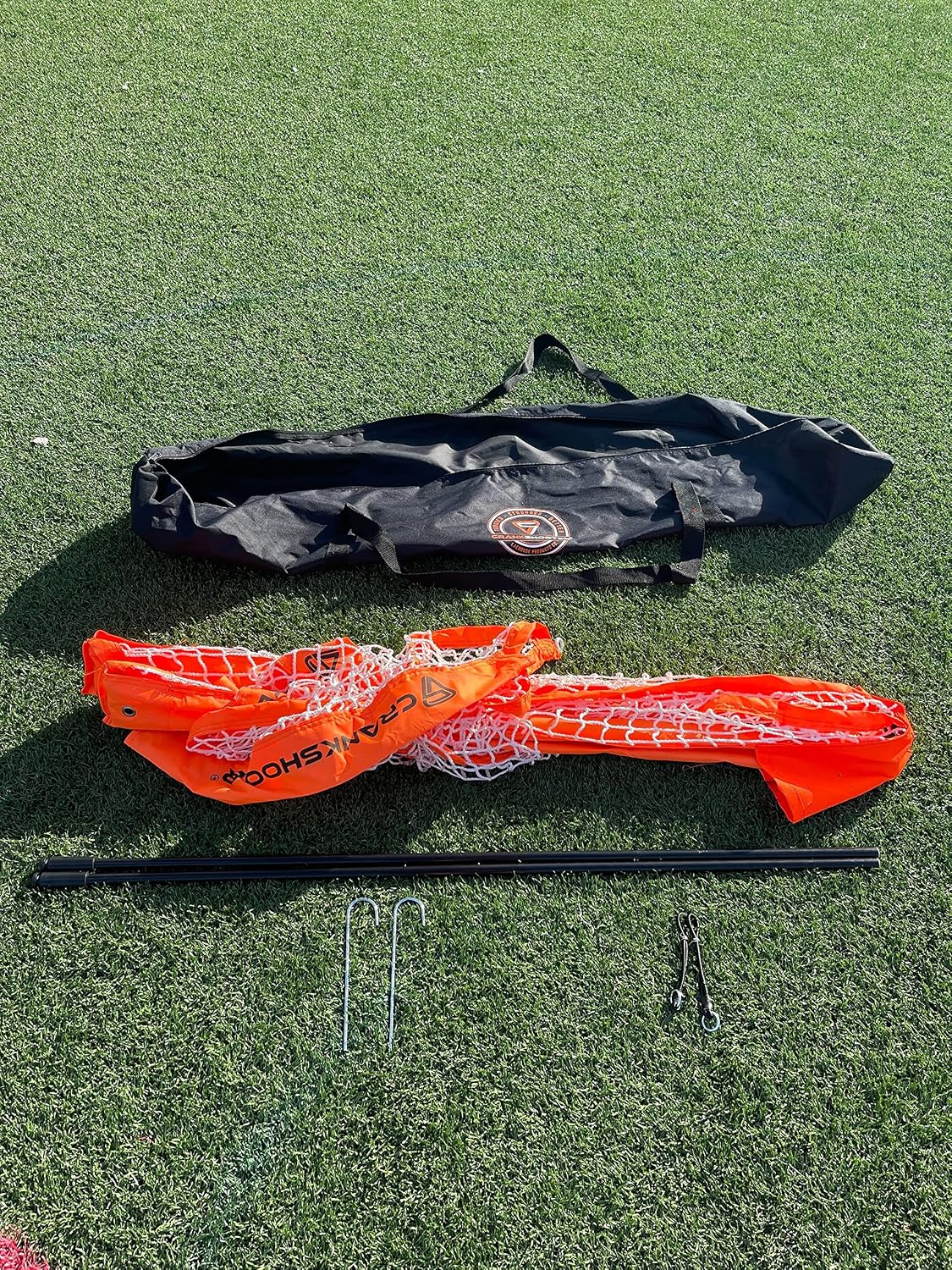 CrankshooterÂ® Portable, Foldable Lacrosse Goal. Two Sizes: 6'X 6' or 4'X 4' Put Up & Take Down in Seconds