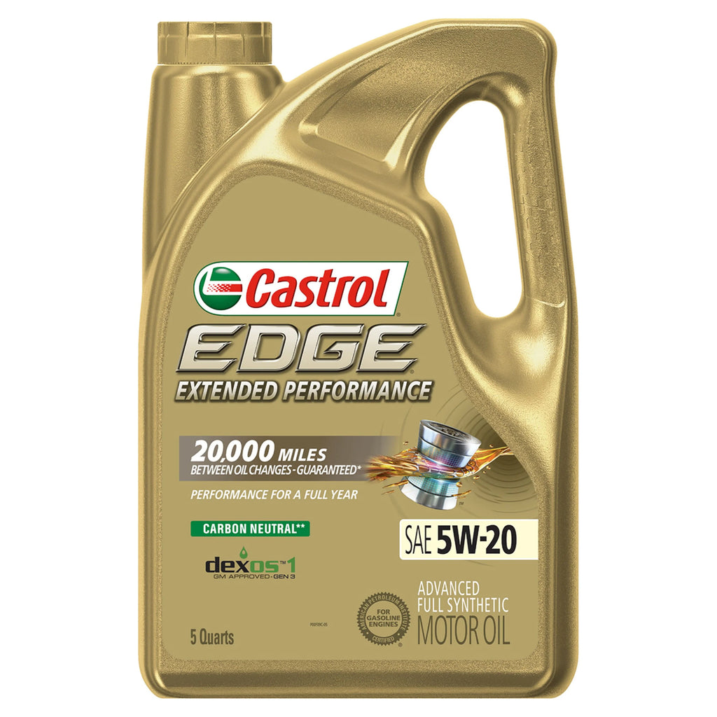 Castrol EDGE Termination Performance 5W-20 Advanced Full Synthetic Motor Oil, 5 Quarts