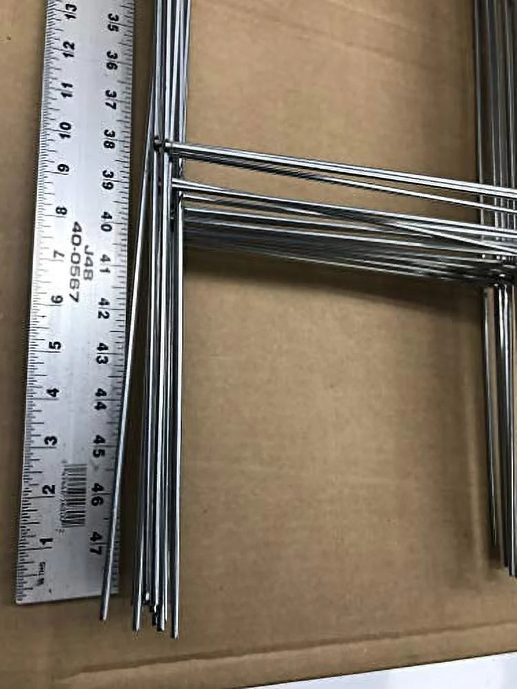 Stake, 50 Metal Stake 10x30 inch x 9 Gauge Galvanized Wire Stake use with 4mm Corrugated Plastic Sign 4mm or 5mm, Pack of 50 Pieces Stake 30'' Tall and 10'' Wide Ship Same Day