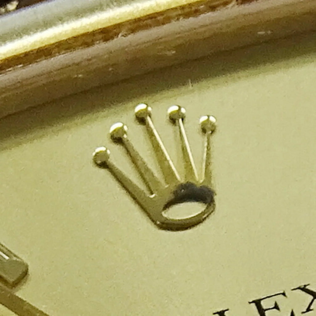 Authenticated Used ROLEX Cellini 3805 Cal.1600 watch People hand winding 750YG leather gold brown polished