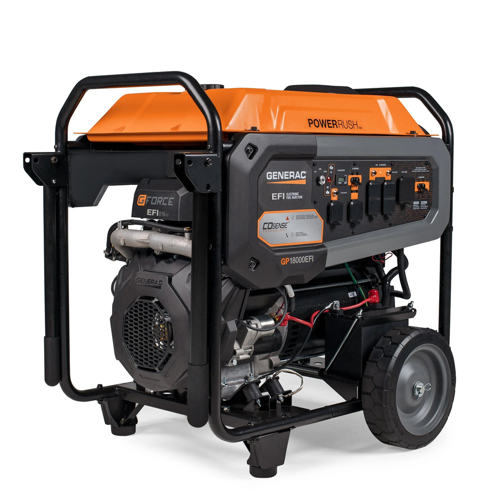 Generac 8917 GP18000E 18000 Watt Electric Start Gas Powered Portable Generator with COSense - 50ST