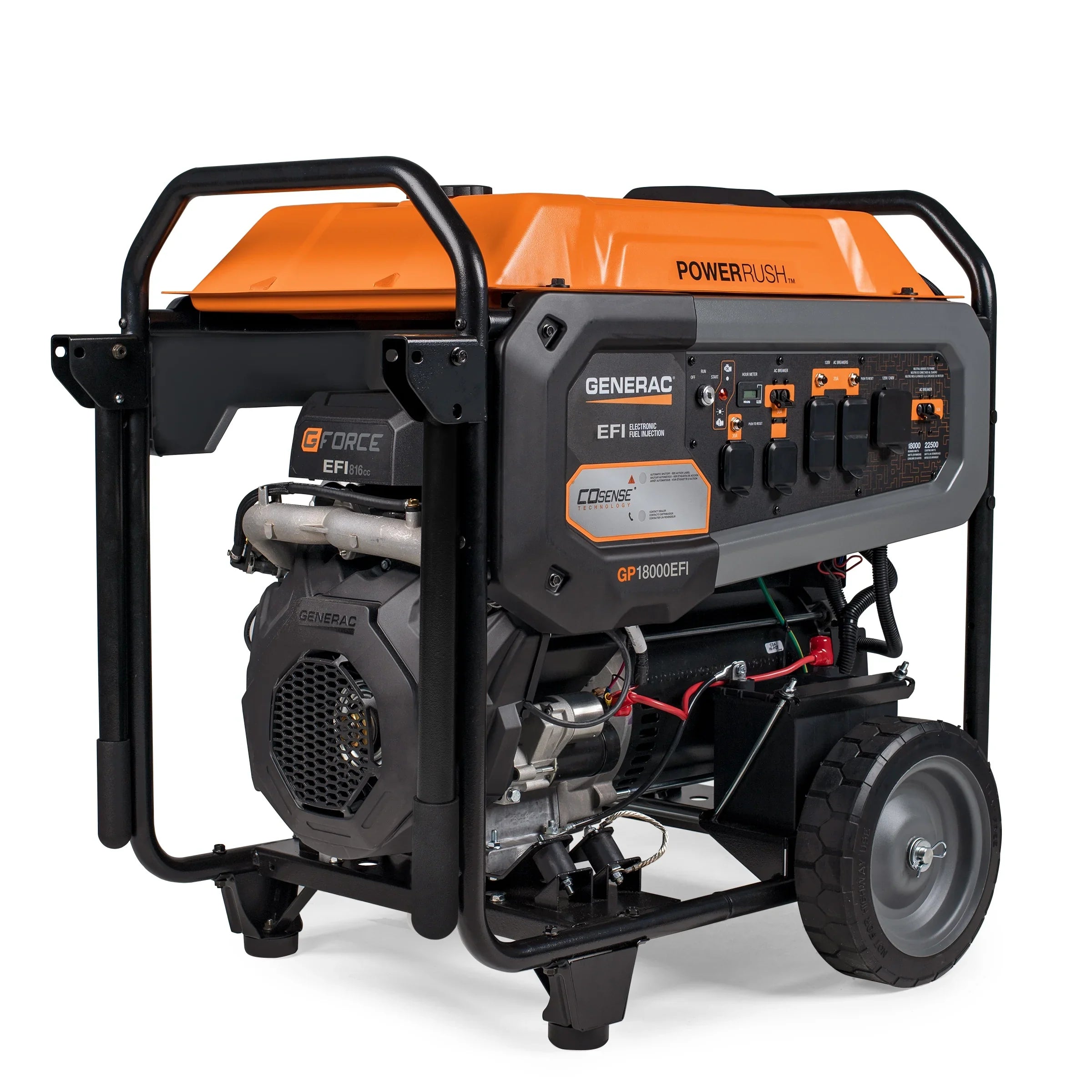 Generac 8917 GP18000E 18000 Watt Electric Start Gas Powered Portable Generator with COSense - 50ST