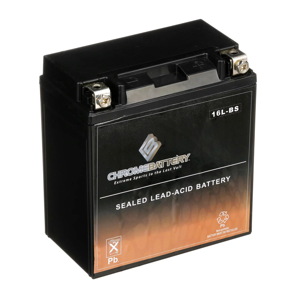Chrome Battery YTX16L-BS (16L-BS 12 Volt,14 Ah, 230 CCA) Jet Ski Battery for Kawasaki 650cc Jf650 X2 1995