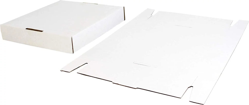 12" Vinyl Record Storage Box - Sturdy Cardboard with Removable Lid - Holds up to 90 Records or Laser Discs - Set of 10 Boxes #12BC13