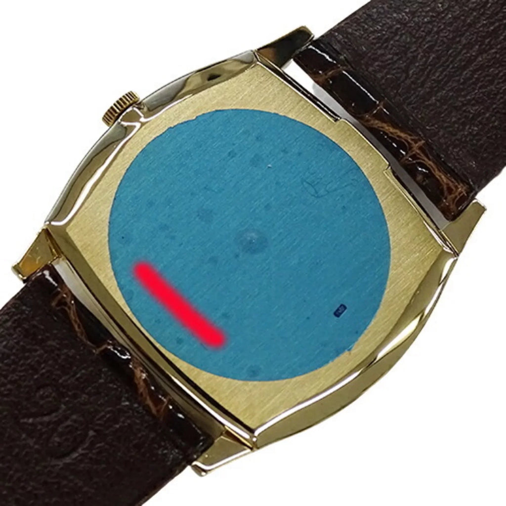 Authenticated Used ROLEX Cellini 3805 Cal.1600 watch People hand winding 750YG leather gold brown polished