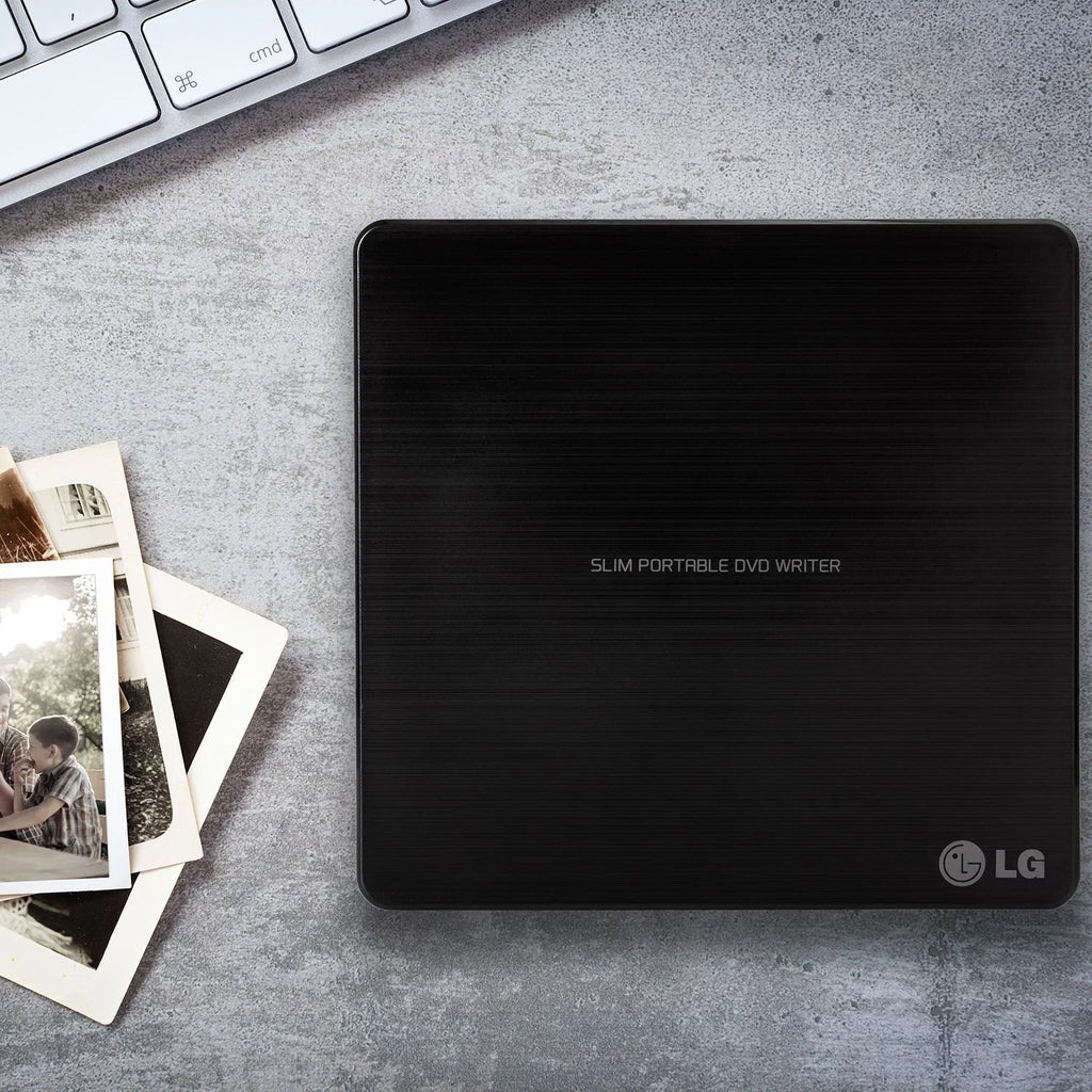 LG Electronics GP65NB60 8X USB 2.0 Ultra Slim Portable DVD±RW External Drive w- M-DISC, Retail Ebony