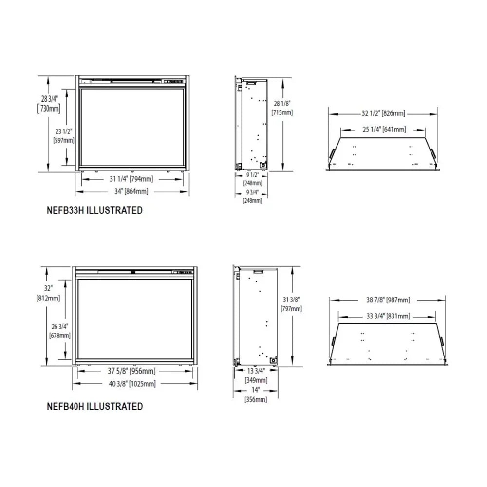 Napoleon 40 in. Built-in Electric Firebox Insert