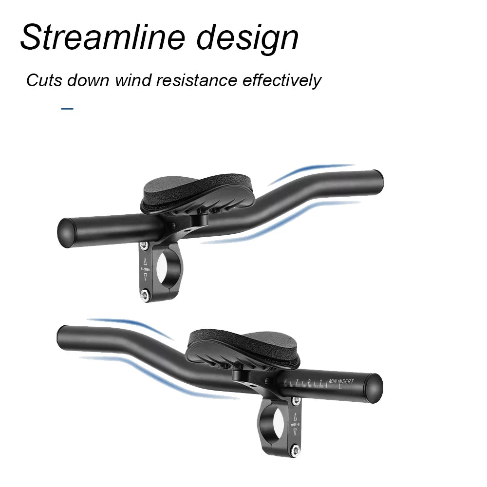 Lixada Time Trial Bike Rest Handlebar Aerobar Cycling Aluminium Alloy Arm Aero Bar for Road and Mountain Biking
