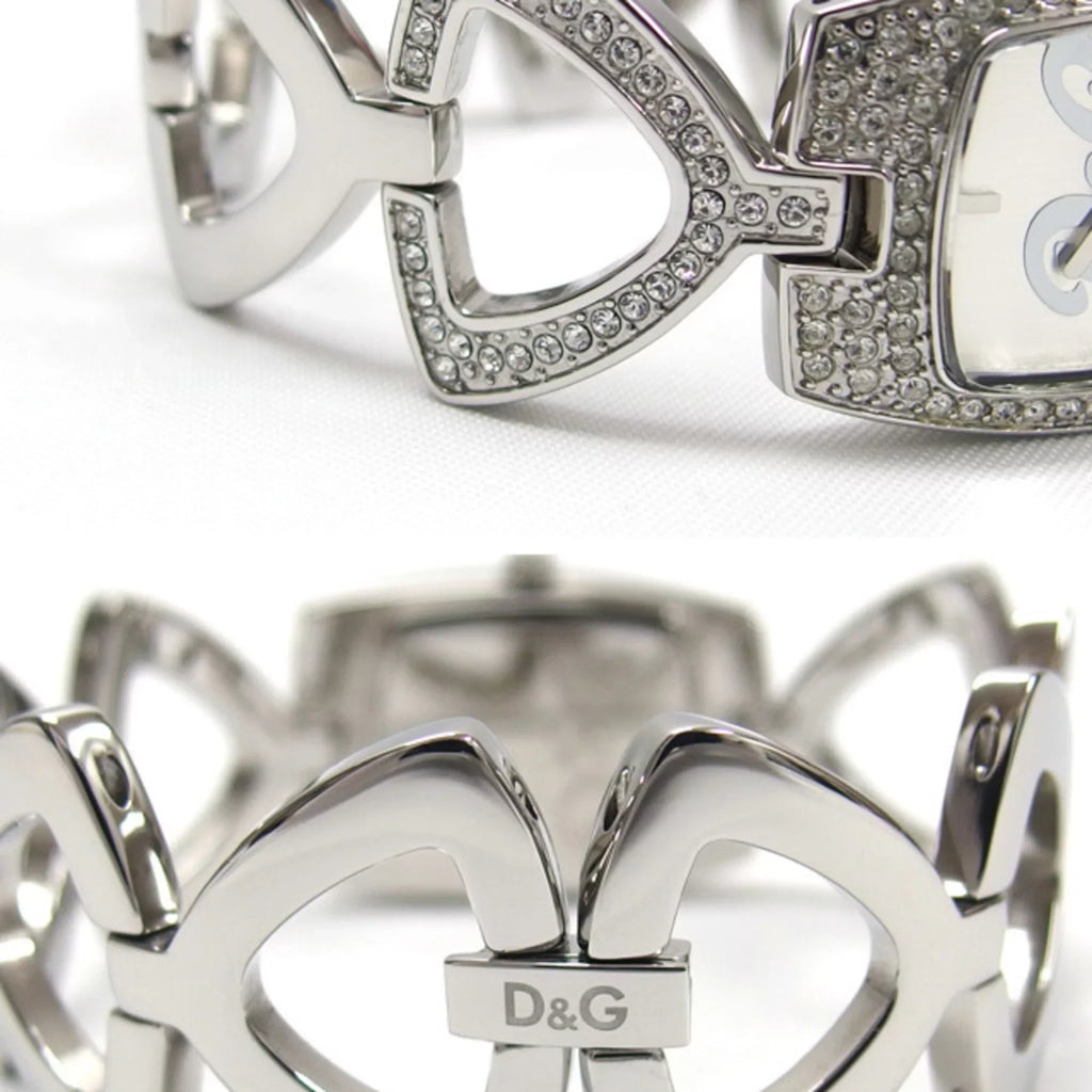 Pre-Owned D&G Ladies Watch Crystal Silver Display (Fair)