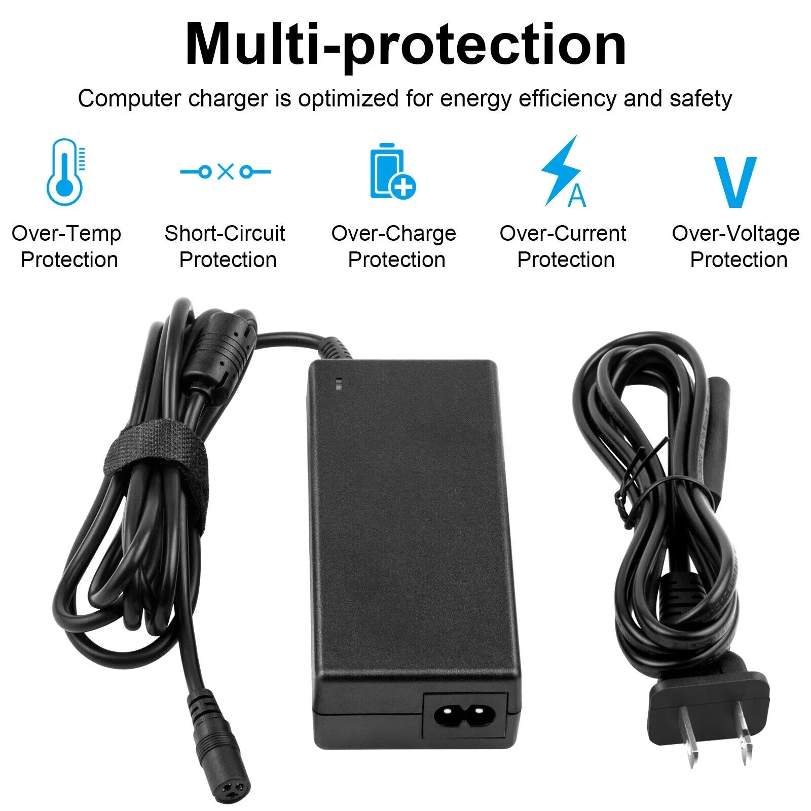 90W Universal Laptop Charger Power Adapter For HP Dell Acer Asus 13 Connectors