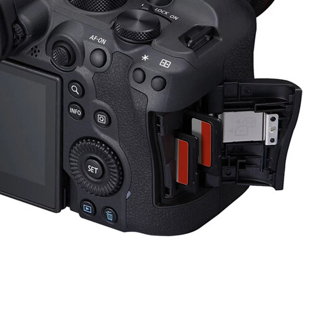 Canon EOS R6 Mark II Mirrorless Camera with RF 24-105mm Lens + EF 75-300mm + SanDisk 128GB Memory Card + Case + LED Flash+ ZeeTech Accessory Bundle