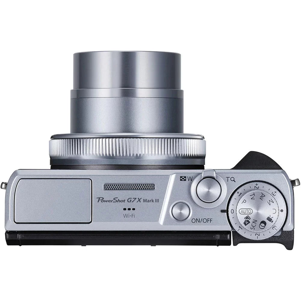 Canon PowerShot G7 X Mark III Digital Camera (Silver) + Extra Battery + LED +1 Yr Warranty
