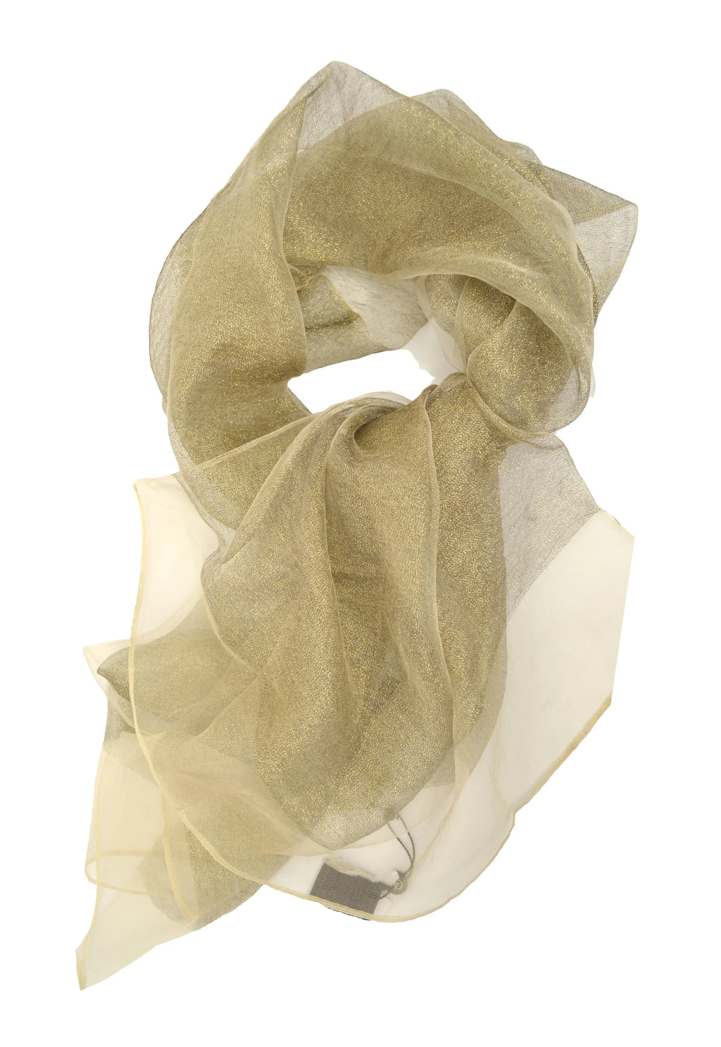 Adrianna Papell Individuals Silk Metallic Decorative Scarf Gold O/S