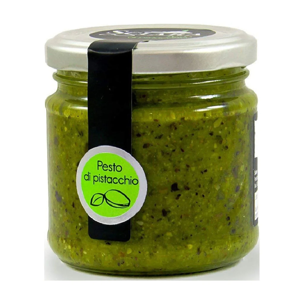 Sicilian Pistachio Pesto Pistachio From Bronte, Italy Glass Jar 190G (6.7 Oz) (Pack Of 2)