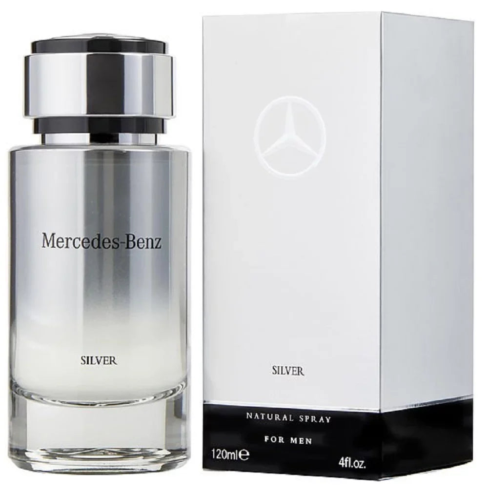 MERCEDES BENZ SILVER * Mercedes-Benz 4.0 oz / 120 ml Eau De Toilette Gentlemen Cologne