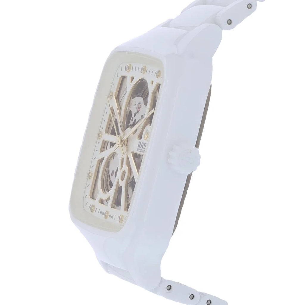Pre-Owned Rado True Square Unisex White Ceramic Swiss Automatic Watch R27073702