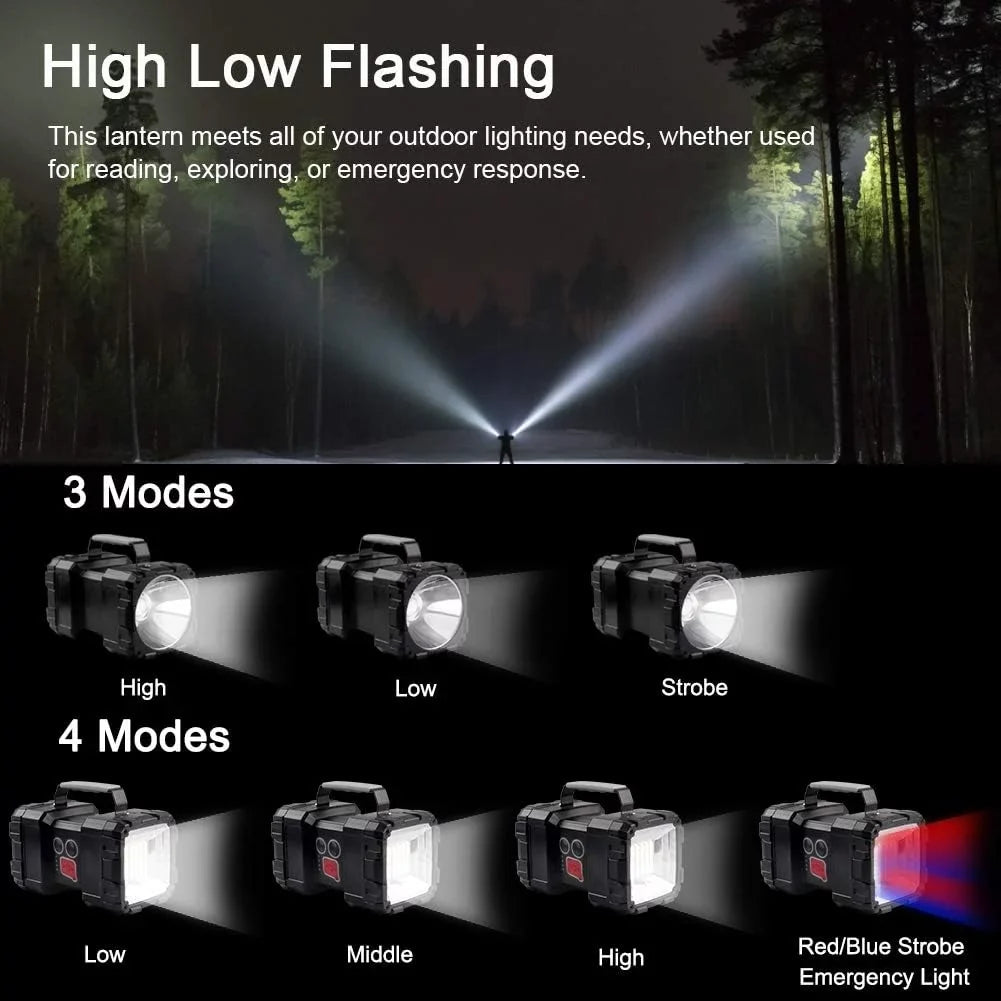 AlpsWolf Rechargeable Flashlight, LED Spotlight Flashlight 15000 Capacity 4000LM 20h Ultra-Long Standby Ultra Bright Flashlight Waterproof with USB Output as a Power Bank for Camping Accessories W845