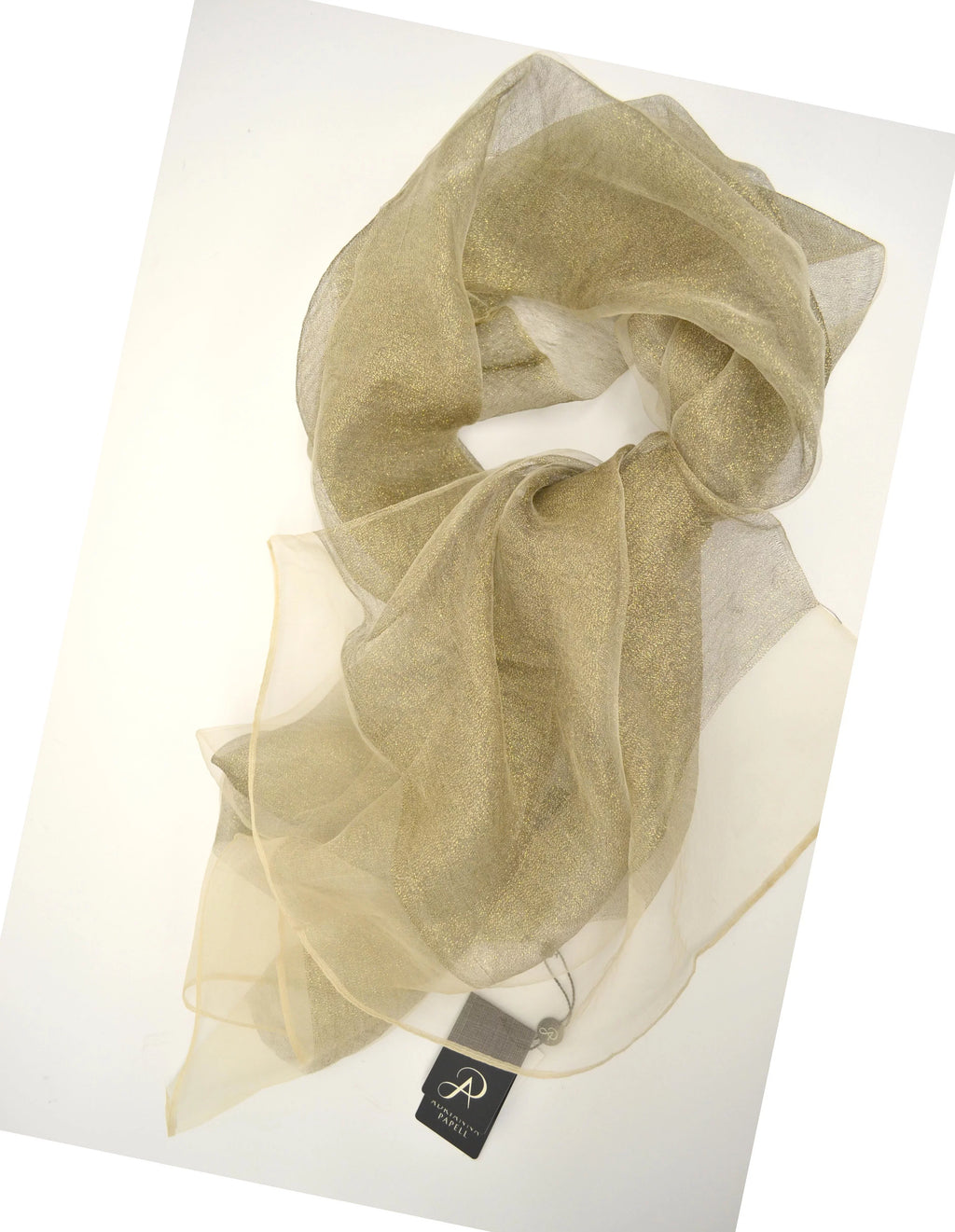 Adrianna Papell Individuals Silk Metallic Decorative Scarf Gold O/S