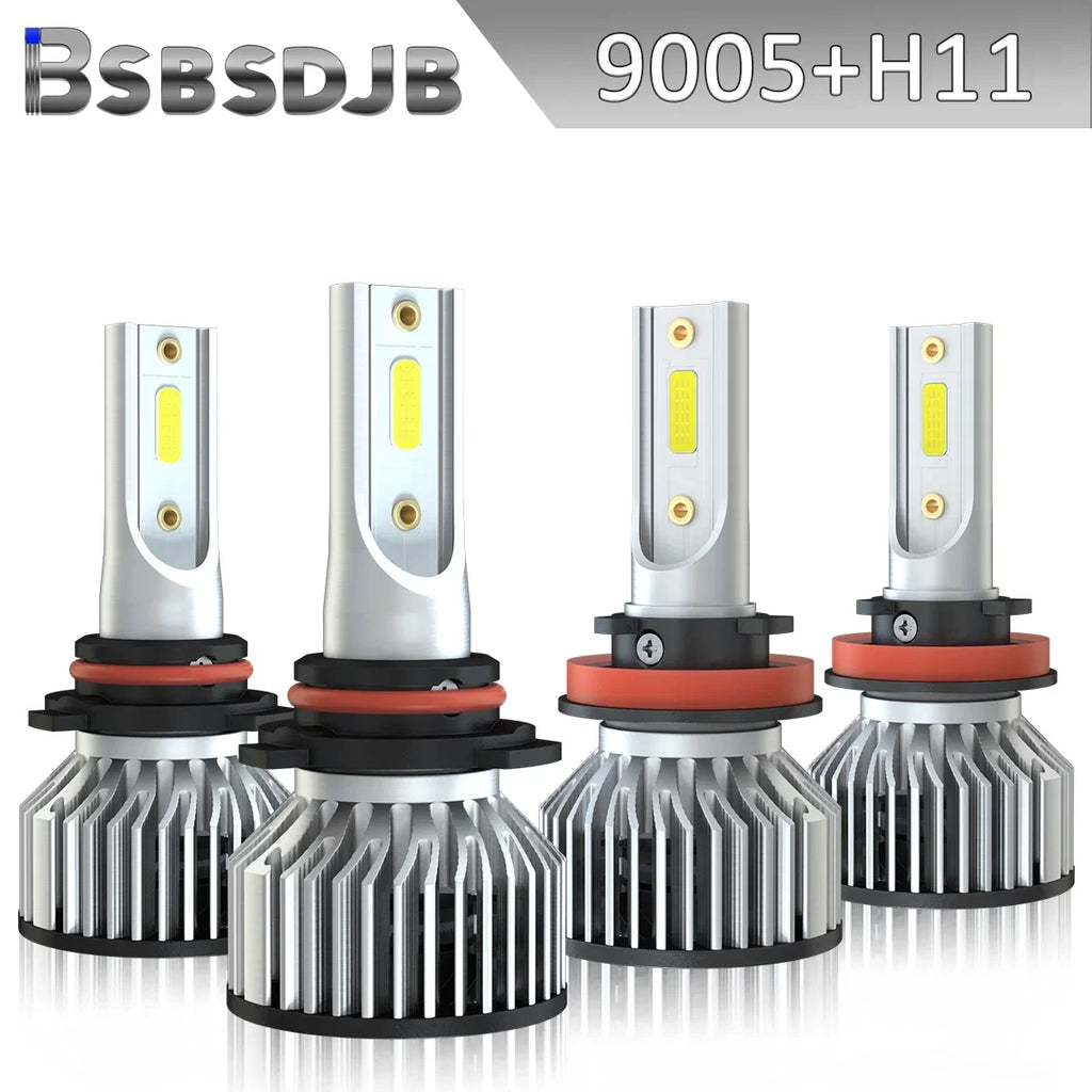 For Ram 1500 2019-2022 Front LED Headlight High Low Beam White Bulbs 9005+H11