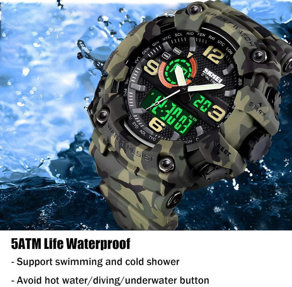 Gosasa Gentlemen Watches Multi Function Military S-Shock Sports Watch LED Digital Waterproof Alarm Watches…