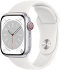 Restored Watch Gen 8 Series 8 Cell 41mm Silver Stainless Steel White Sport Band MNV73LL/A (Refurbished)