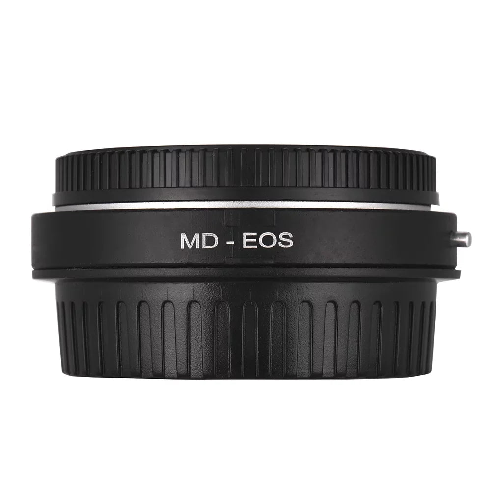 MD- Lens Mount Adapter Ring with Corrective Lens for Minolta MD Lens to Fit for Canon EF Camera Focus Infinity