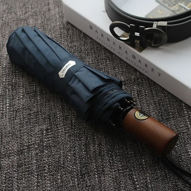 Umbrella Individuals Business 10 Ribs Wood Handle Golf Sun Umbrellas Windproof Anti UV Parasol Clear Umbrella UPF50+