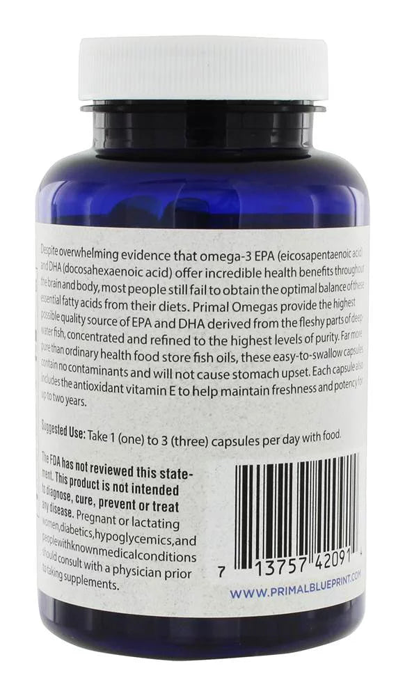 Primal Blueprint - Primal Omegas Ultra High Potency Fish Oil - 90 Softgels