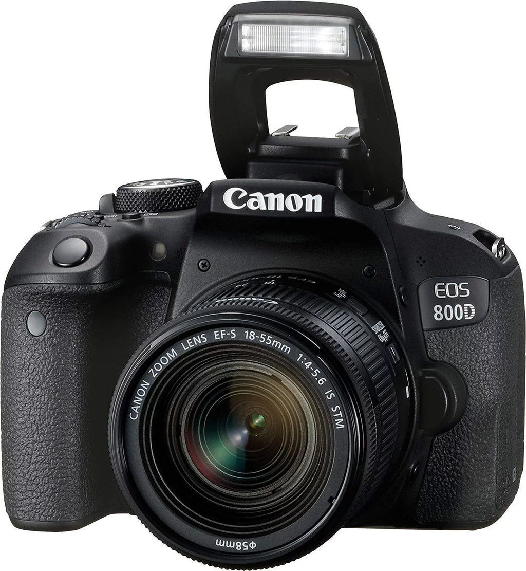 Canon EOS 800D (Rebel T7i) 18-55mm IS STM Lens Bundle SanDisk 32gb SD Card + 3PC Filter Kit